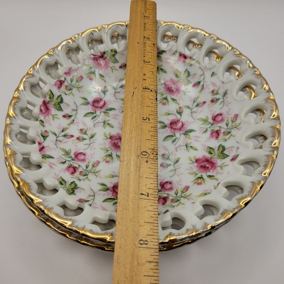 Vintage Lefton hand painted pink rose chintz #650 A. 2 available. - Picture 13 of 13